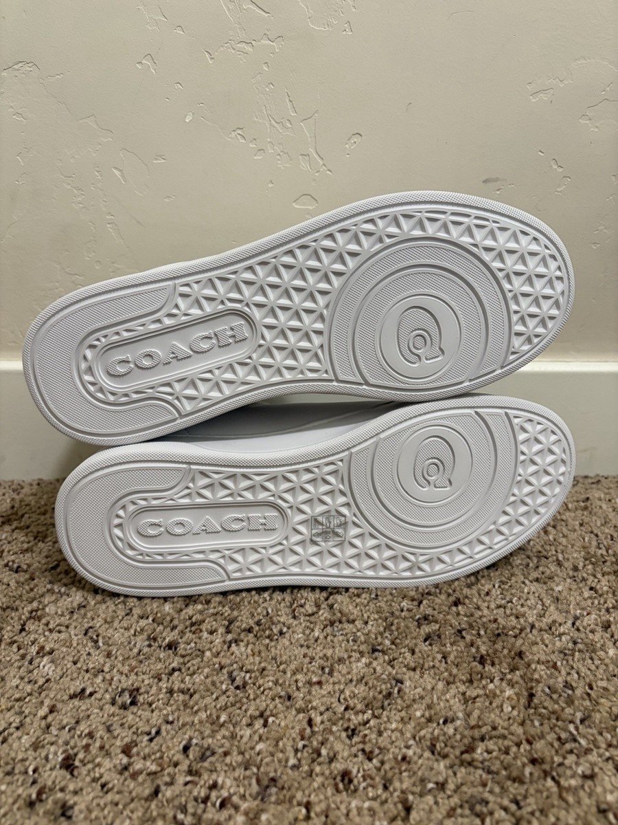 Coach High Line LTH SNK Optic White Logo Lace Up Women's Low Top