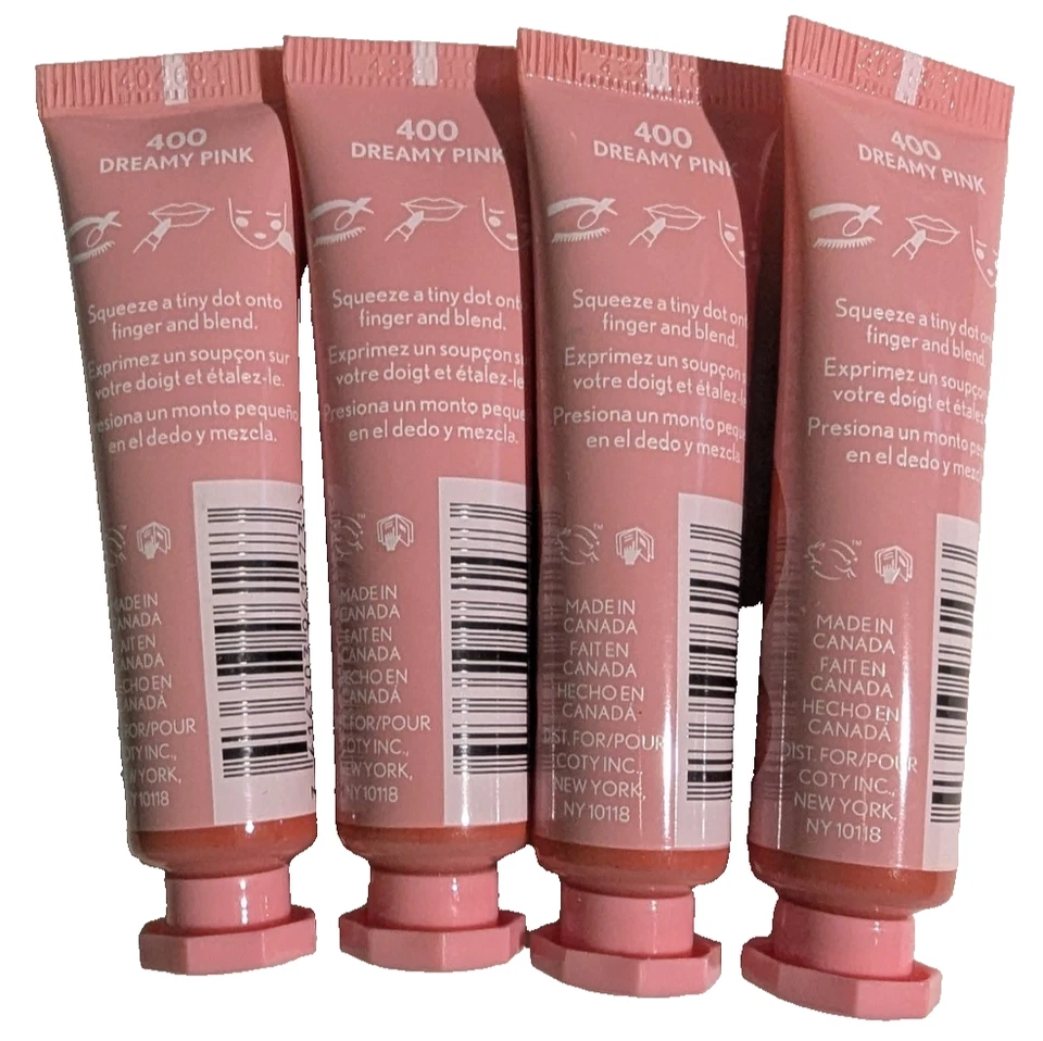 Paquete de 4 Covergirl All Over Dewy Tint 400 Dreamy Pink 10 ml (0,33 FL OZ) NUEVO SELLADO Foto 3 de 4