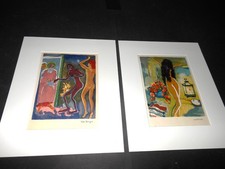 VAN DONGEN -2 TYPOGRAPHIES 1955 ORIGINALES /AUTHENTIQUES SIGNEES SOUS PP -VD 6