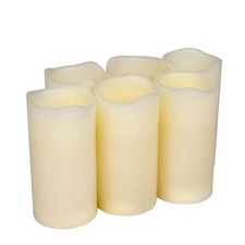 Flickering Flameless Candles Battery Operated Real Wax Pillar Candles LED Can...