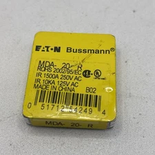 Pack of 5 Eaton Bussmann MDA-20-R Ceramic Fuses