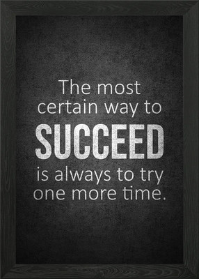 Try one more time Gerahmtes Wandbild Poster Leinwanddruck Bild