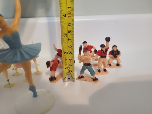 Vintage Cake Decoration Topper Lot Wilton Bells Ballerina Clown Soccer Baseball - Picture 12 of 14