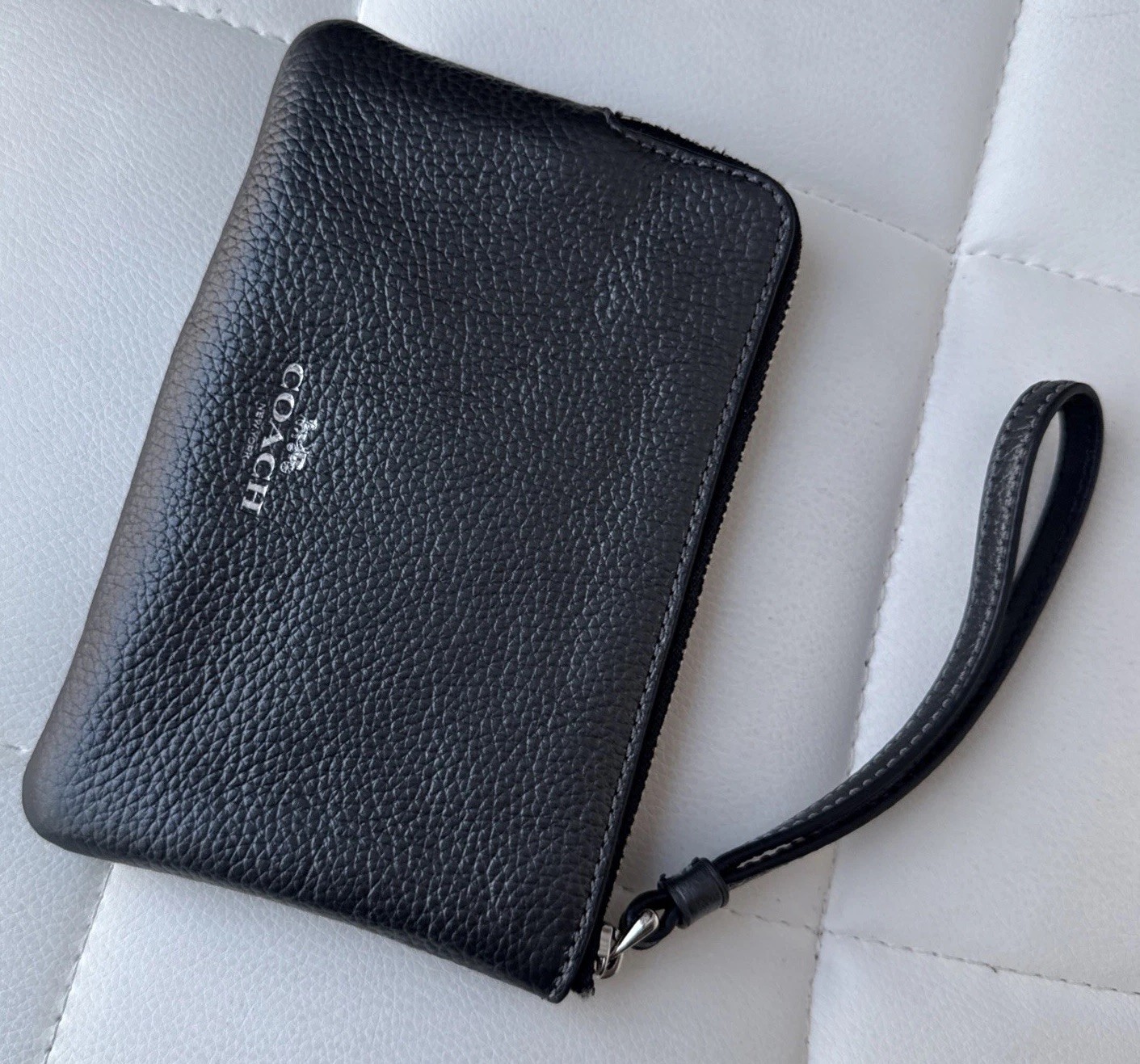 Coach Corner Zip Glitter Patch Star Silver Gunmet… - image 4