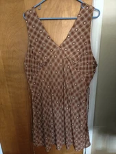 Women's Woven Slip Dress Wild Fable Copper Check Size XXL (Fits As L/XL) NWT