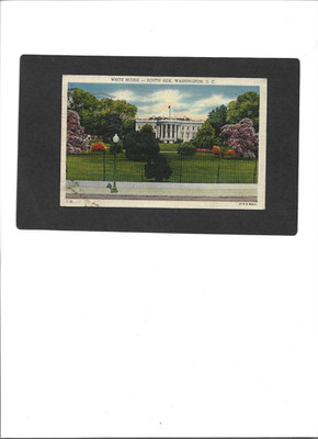 WASHINGTON DC.  ''White House, South side'' 2-25-1944 Fort  Eustis, VA.  Free Post