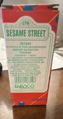 Enesco Sesame Street Grover Doctor Figurine 351644 Licensed Cartoon Collectible