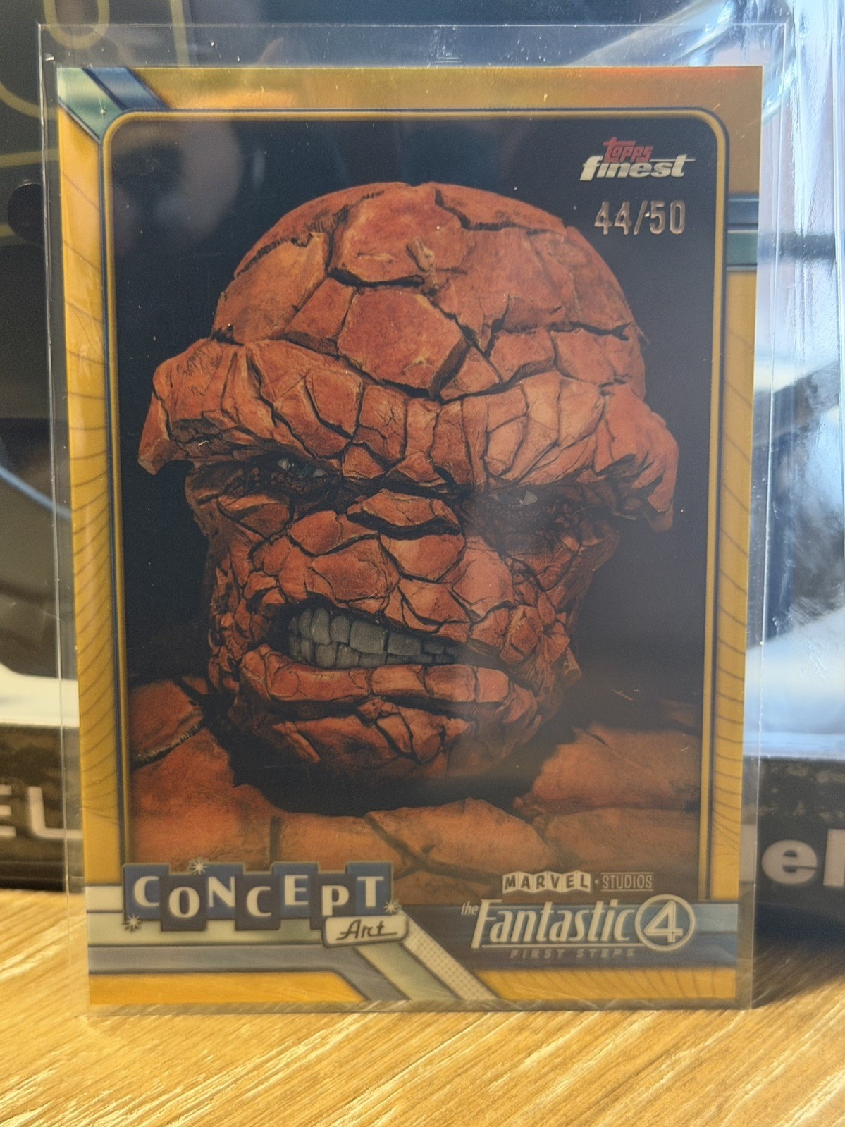2026 Topps Finest Fantastic Four Concept Art Insert Card CA-08 The Thing 44/50