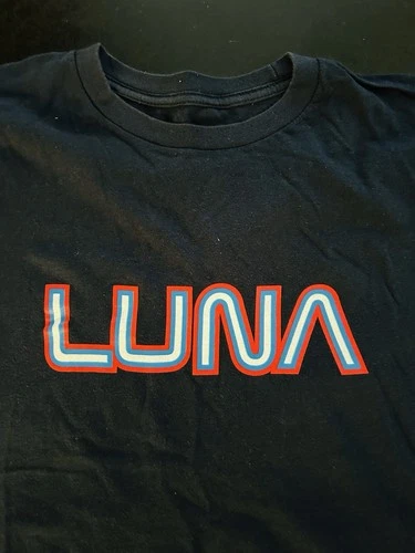 Luna Vintage Used Concert T-Shirt Dark Navy Unisex LG Ex-Gal Vintage vintage concert t-shirt, vintage, single stitch, B+ condition