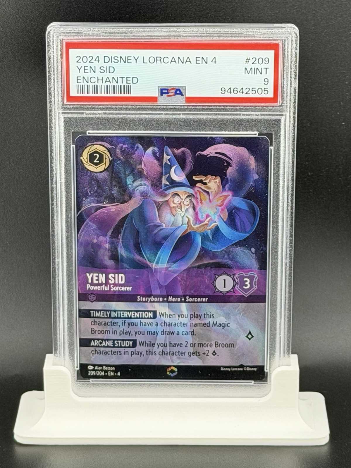 2024 Disney Lorcana En 4-Ursula's Return Enchanted Yen Sid #209 PSA 9