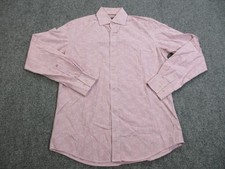 Givenchy Shirt Mens 15 Pink White Check Dress Button Down Long Sleeve Cotton