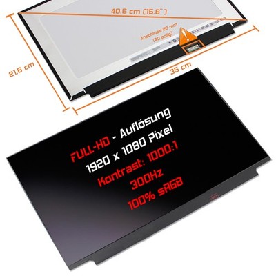 15,6'' LED Display matt Ersatz für Alienware Dell M15 R4 300Hz 100%sRGB Full-HD