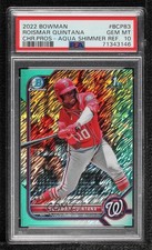 2022 Bowman Chrome Prospects Aqua Shimmer Refractor Roismar Quintana PSA 10 12re