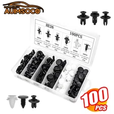 100-in-1 Fender Liner Fastener Rivet Car Push Clips Retainer 6 Size Universal
