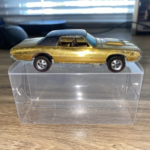 Hot Wheels Redline Custom T-Bird Gold HK Original Vintage Car 1968