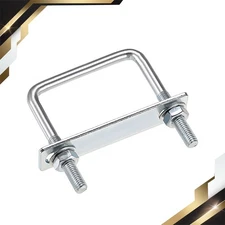 Square U-Bolts 3-1/4"(82mm) Inner Width Carbon Steel M8 with Nuts