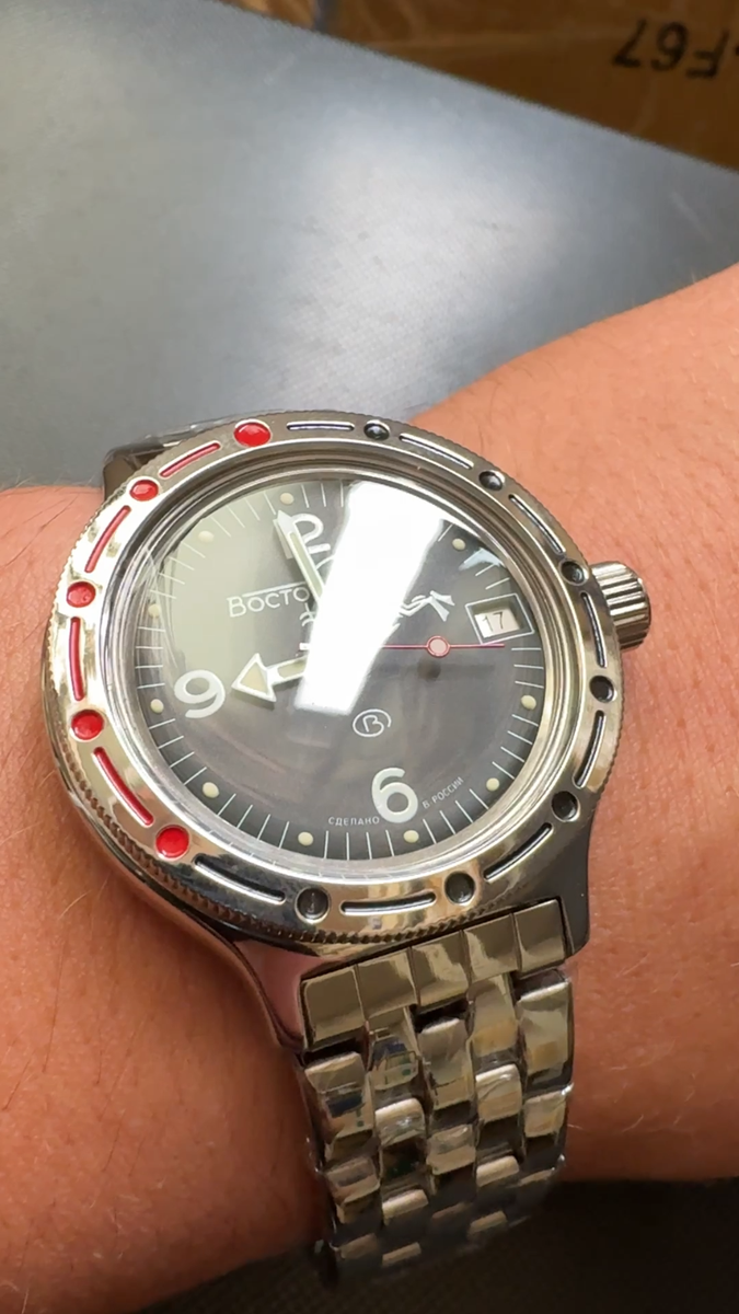 Vostok Amphibia 420634 Military Russian Scuba Dude Diver Watch