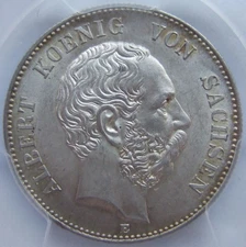 Empire 2 Mark Albert King of Saxony 1895 E in almost uncirculated PCGS MS64