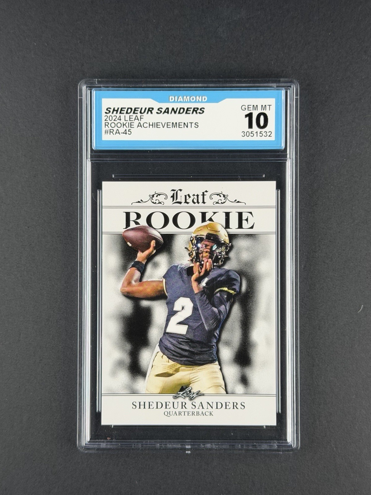 2024 Leaf Shedeur Sanders Rookie Achievements #RA-45 GEM MT 10 Diamond Graded RC