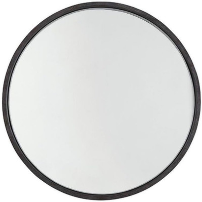 31'' Round Wood Frame Mirror by  - Stylish Home Decor Accent