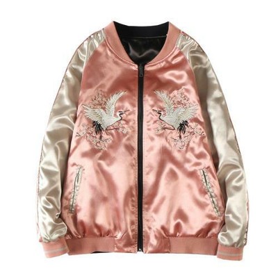 satin baseball jacket womens