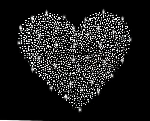 Hotfix Strasssteine Herzform - 50 Stück 5mm Kristallklar Zum Aufbügeln