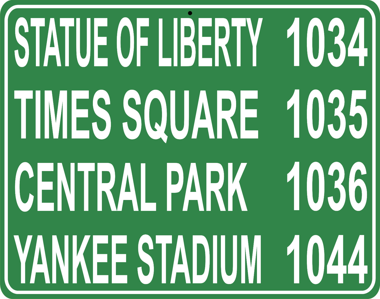 New York City Times Square, Statue of LIberty etc 11x14 custom Metal Hwy sign