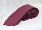 Men Women Wine Red Burgundy Skinny 100% Linen Hand Made Necktie Neck Tie