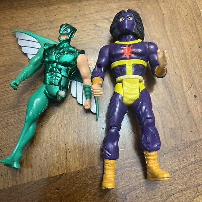 Vintage 1986 Kenner Telepix Silverhawks Green Flashback Action Figure Lot