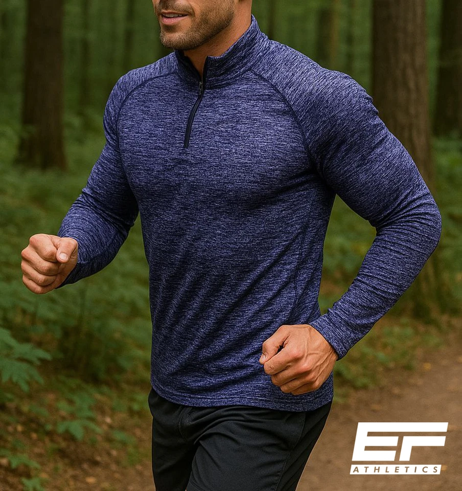 Herren Funktionsshirt Laufshirt langarm schnelltrocknend & atmungsaktiv Fitness - Bild 4 von 4