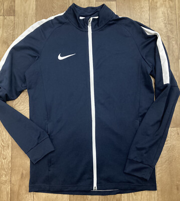Nike Men's Navy Blue Dri-Fit Full Zip Up Long Sleeve Sweatshirt
