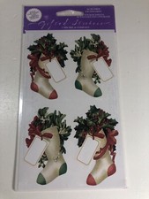 The Gifted Line John Grossman Mrs Stickers Holiday Stockings 2 Sheets Pkg New