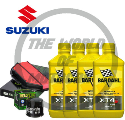 KIT / INSPEKTIONSPAKET BARDAHL XT4S / C60 10W40 / ÖLFILTER LUFT SUZUKI / GSXR GSXS 1000