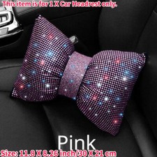 Cuscino Per Testa Auto In Strass Supporto Collo Fiocco Decorazione Brillante