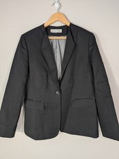 Tahari Arthur S. Levine Women's Size 12 Black Lined Dress Blazer Jacket N92