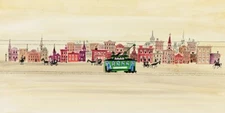 RICHARD ERDOES : Streetcar : Archival Art Print