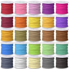 25 Rolls Leather Beading Thread Cord String for Bracelet Necklace Jewelry Making