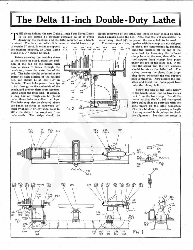 Delta double 2024 duty lathe