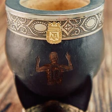 Taza/Mate Imperial Gourd Messi 10 High Quality + Straw