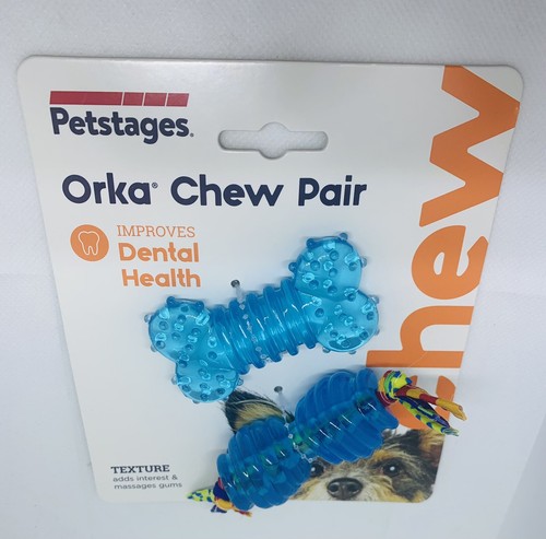 Petstages Orka Chew Pair Bone & Dumbbell Blue S NEW!!! - Picture 12 of 14