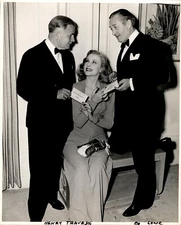 LAE2 Orig Photo HENRY TRAVERS EDMUND LOWE & BEAUTIFUL WOMAN@ CIRO'S RESTAURANT
