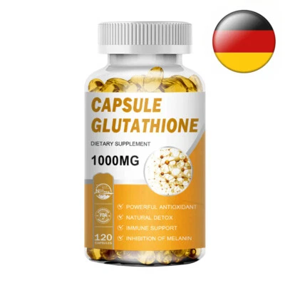 NATURE'S LIVE L-Glutathion 1000mg 120 Kapseln Lebergesundheit Starkes Antioxidans - Anti-UV