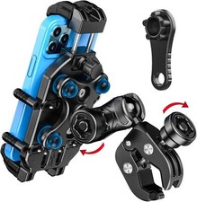 Anti Theft Lock Motorcycle Phone Mount with Vibration Dampener, Bike Phone Holde