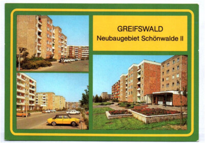 Greifswald Postcard New Construction Area Schönwalde II 1984 GDR
