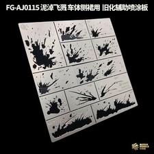 ALEXEN AJ0115 Oil and Dirt Weathering Stencil E, 0.2mm stainless steel.
