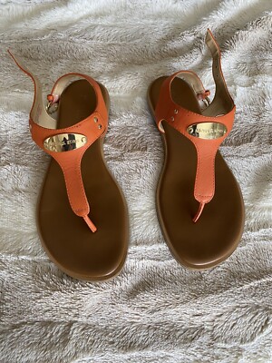 MICHAEL KORS Women's Plate Flat Thong Sandals Size