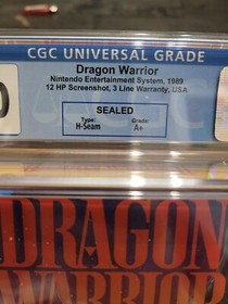 Dragon Warrior Nintendo NES CGC 8.0  FACTORY SEALED 