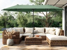 Patio Umbrella Outdoor Umbrellas Double-Sided Twin Large Market Umbrella 13ft