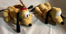 DISNEY PLUTO  CHRISTMAS REINDEER PLUTO BEAN BAG PLUSH NEW W/TAGS LOT OF 2