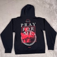 Kendrick Lamar Sweater Mens Size Small Black Damn Tour 2017 Fleece Hoodie Faded